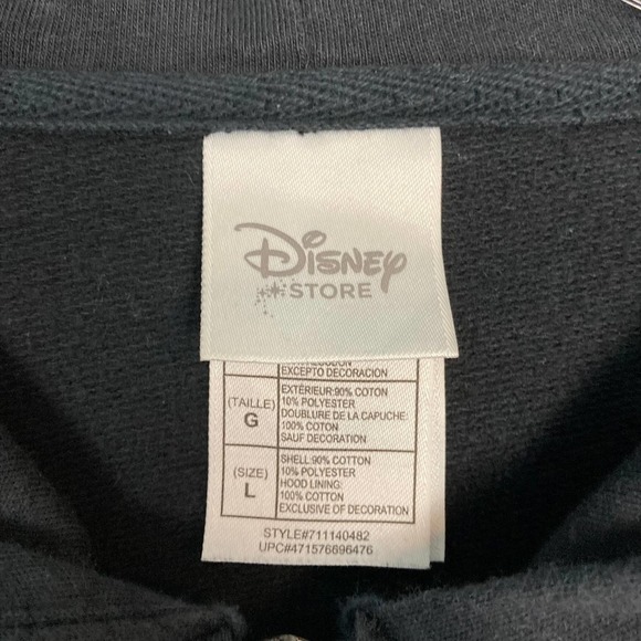 Disney Store Chicago Skyline Mickey Mouse Black Unisex Full Zip Hoodie Size L - Picture 2 of 12